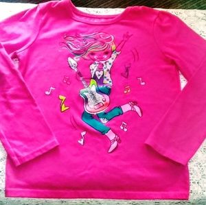 GARANIMALS FUCHSIA "ROCK N ROLL GIRL" SHIRT
